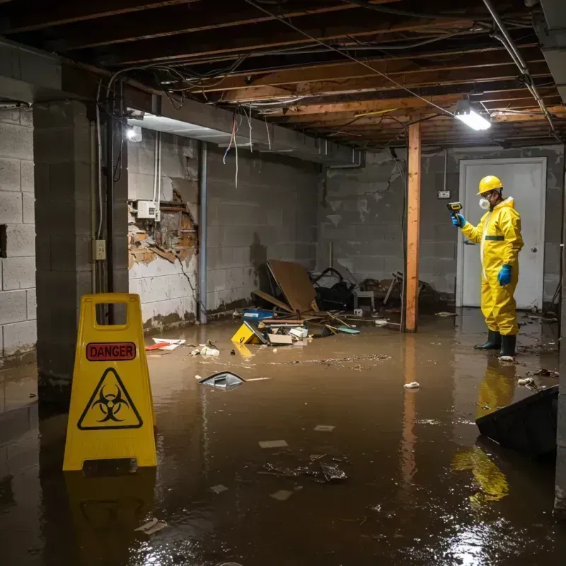 Flooded Basement Electrical Hazard in Ohio County, WV Property