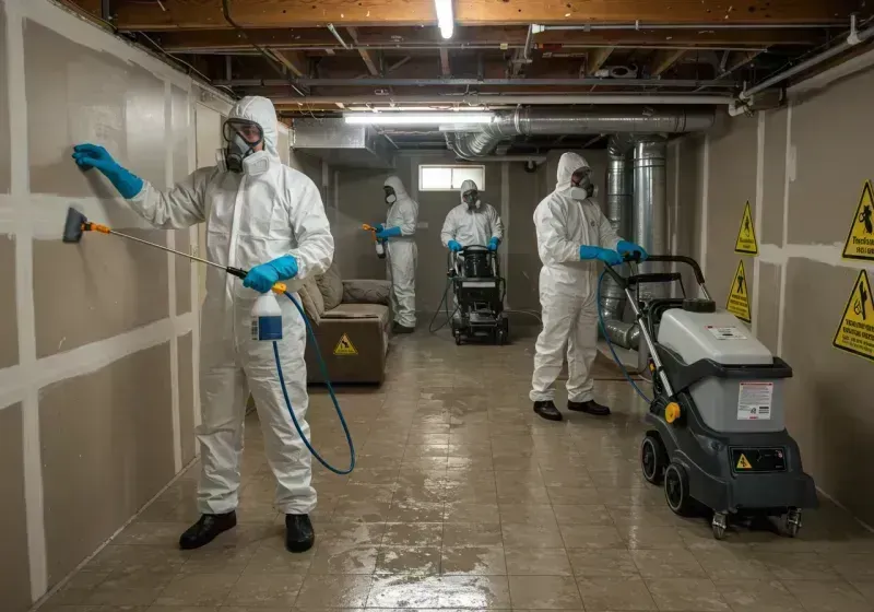 Basement Moisture Removal and Structural Drying process in Ohio County, WV